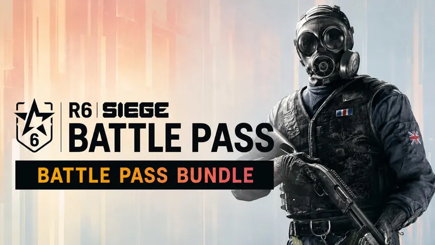 کاور پریمیوم بتل پس رینبو سیکس سیج اپراطور اسلاحه به دست کنار برند rainbow six Premium Battle Pass