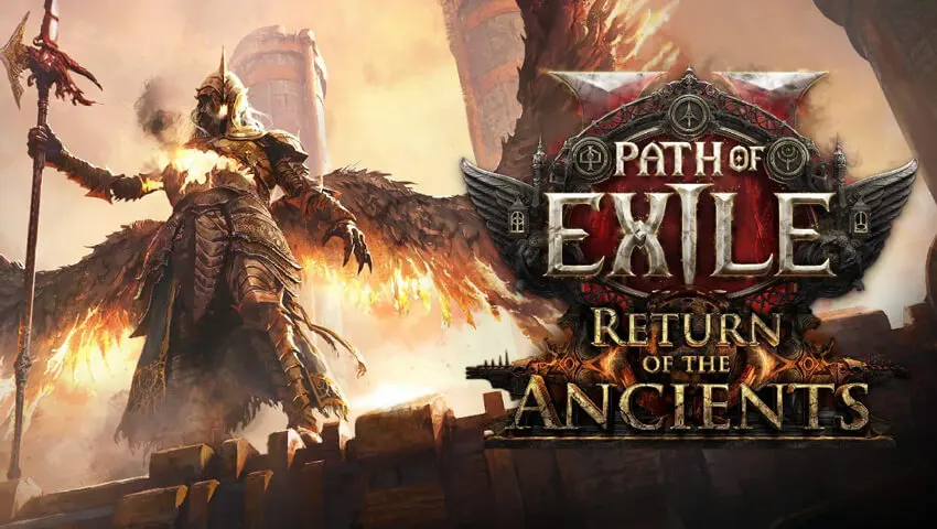 پوستر بازی مسیر تبعدی 2 Path of Exile 2 شخصیت بازی نیزه به دست در آتش