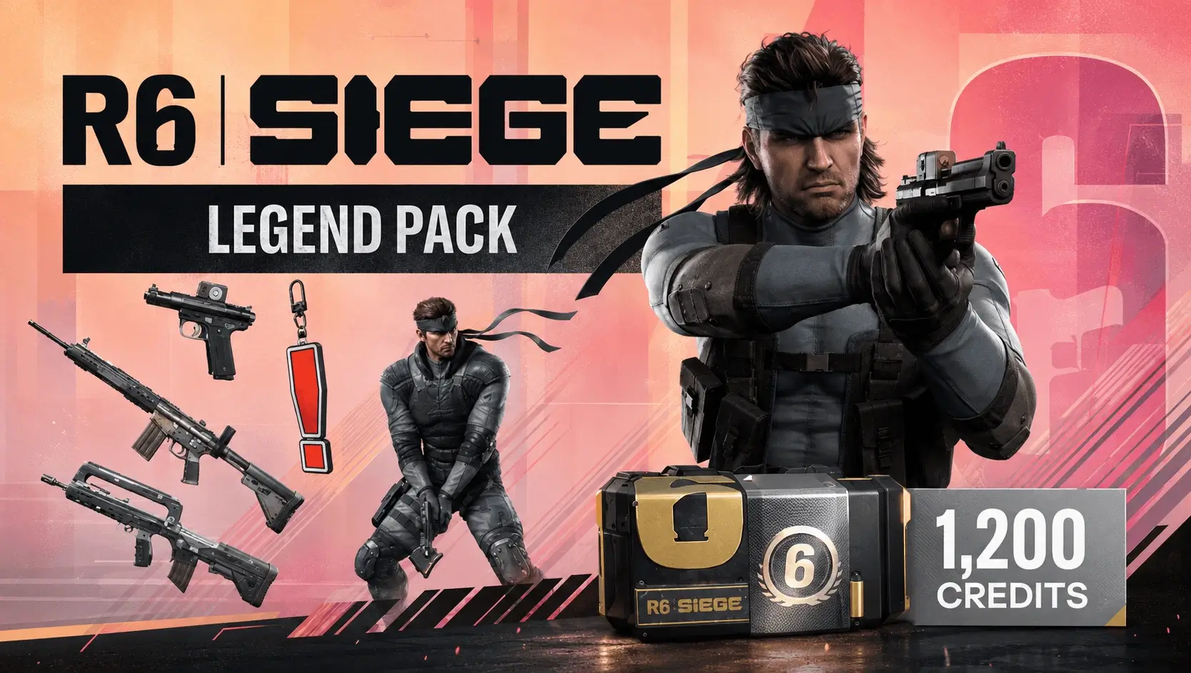 پک legend pack رینبو سیکس با چندین اسلاحه و کردیت r6