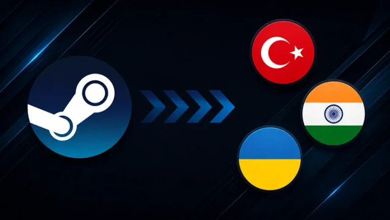 تغییر ریجن استیم به ترکیه، هند، اوکراین