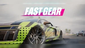نمای مسابقه و چند خودرو در گاراژ بازی Fast Gear