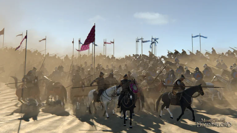 کاور Mount & Blade II: Bannerlord — صحنه‌ای از نبردهای سوار و پیاده