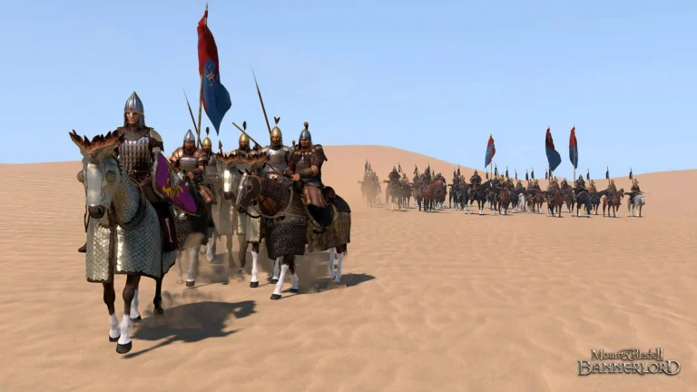 کاور Mount & Blade II: Bannerlord — صحنه‌ای از نبردهای سوار و پیاده