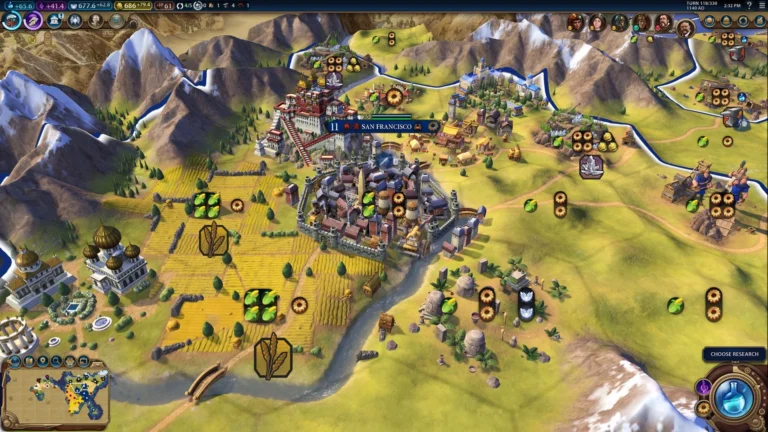 جلد بازی Sid Meier’s Civilization VI با نقشه و نمادهای تمدنی