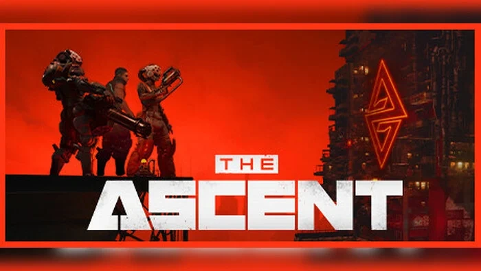 کاور The Ascent با فضای سایبرپانک و کاراکتری مسلح در محیط شهری